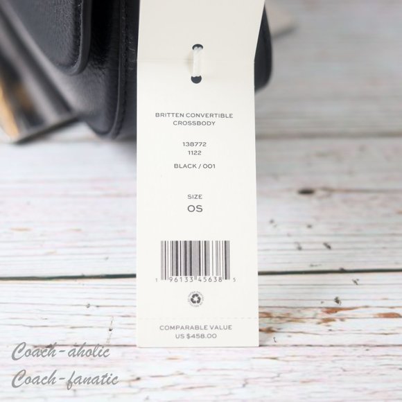 NWT Tory Burch Britten Convertible Leather Crossbody in Black - Picture 7 of 12